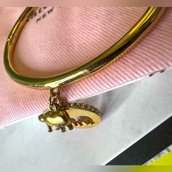Kate Spade Rare Mama Bear Bangle Bracelet + dust bag EUC retails $125 - Picture 9 of 12